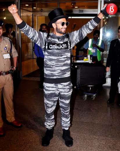 Ranveer Singh at airport