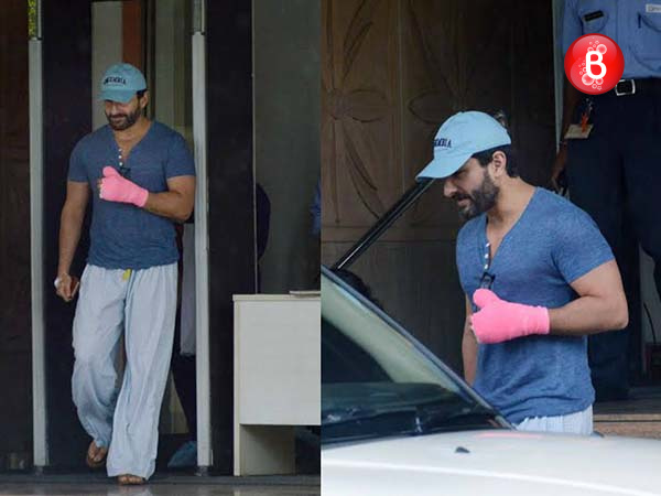 Saif Ali Khan snapped outside a hospital