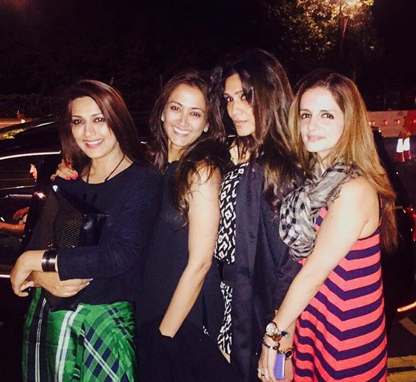 Sonali Bendre and Sussanne Khan on a holiday in London