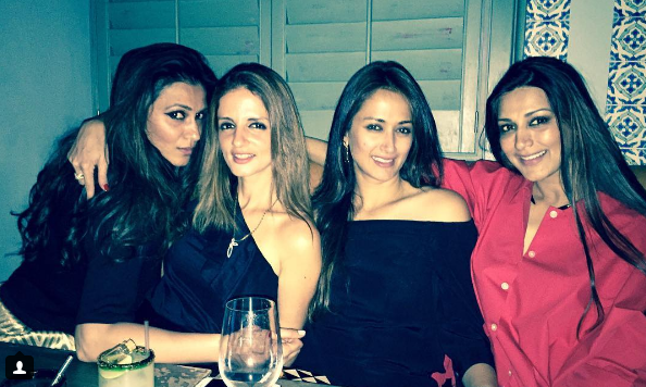 Sonali Bendre and Sussanne Khan on a holiday in London