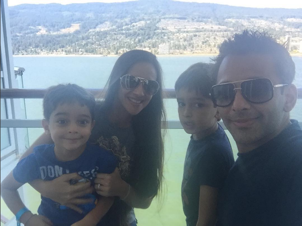 Tara Sharma with family