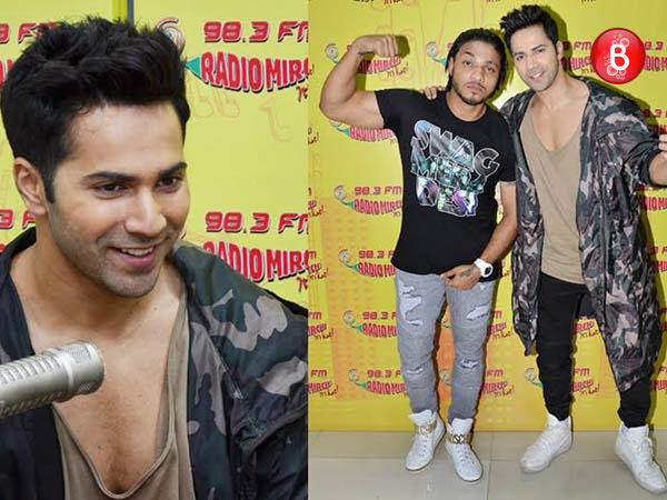Varun Dhawan at Radio Mirchi studio for 'Dishoom' promotions