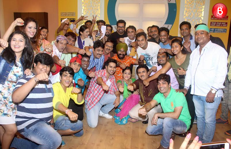 Varun Dhawan with the entire cast