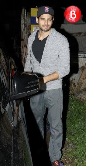 Sidharth Malhotra snapped outside a studio on Saturday night
