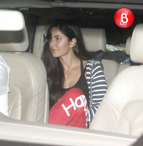 Katrina Kaif snapped outside a studio on Saturday night