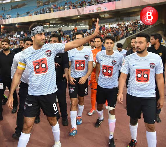 Ranbir Kapoor spotted playing football in Delhi