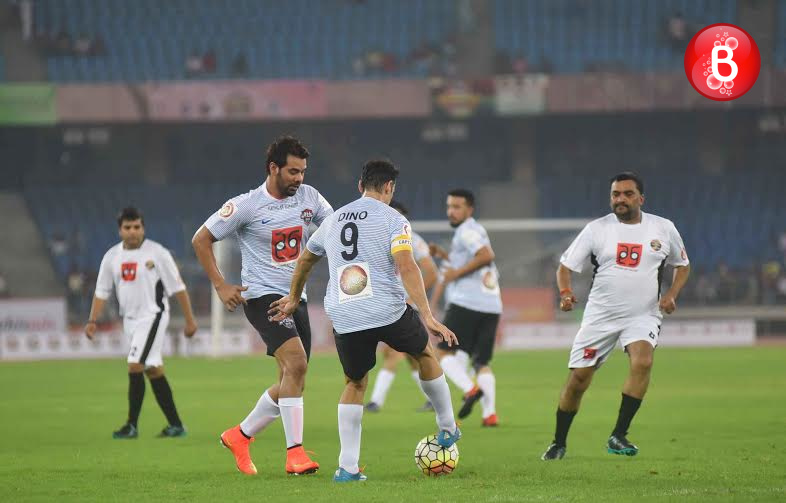 Dino Morea and Shabbir Ahluwalia spotted playing football in Delhi