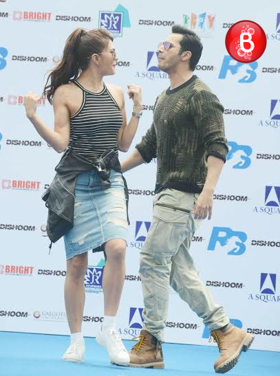 Varun Dhawan and Jacqueline Fernandez at 'Dishoom' movie promotions