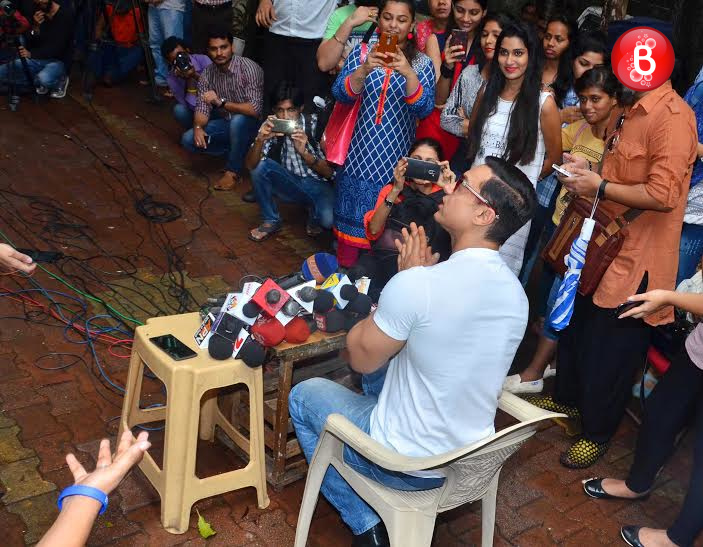 Aamir Khan's pictures as he celebrates Eid with media