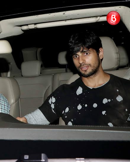 Sidharth Malhotra snapped at Karan Johar's residence