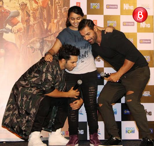 John Abraham and Varun Dhawan at 'Dishoom' promotions event