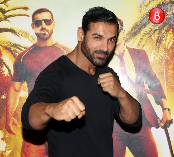 John Abraham and Varun Dhawan at 'Dishoom' promotions event