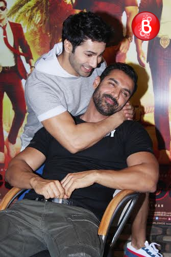 John Abraham and Varun Dhawan at 'Dishoom' movie promotions