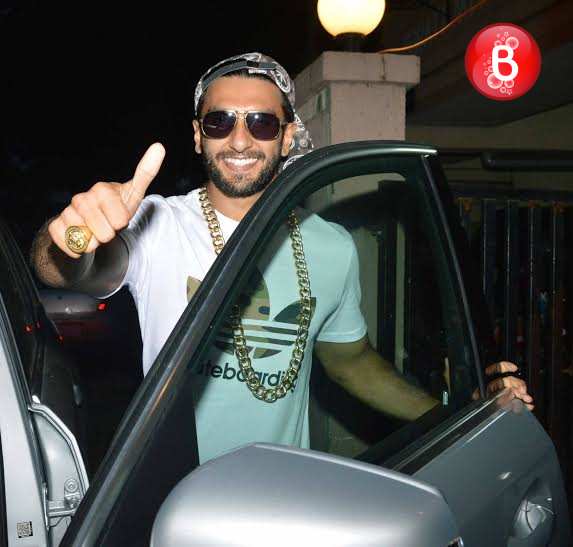 Ranveer Singh snapped outside Sanjay Leela Bhansali's office