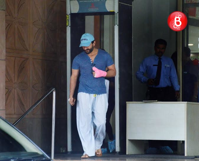 Saif Ali Khan snapped outside a hospital