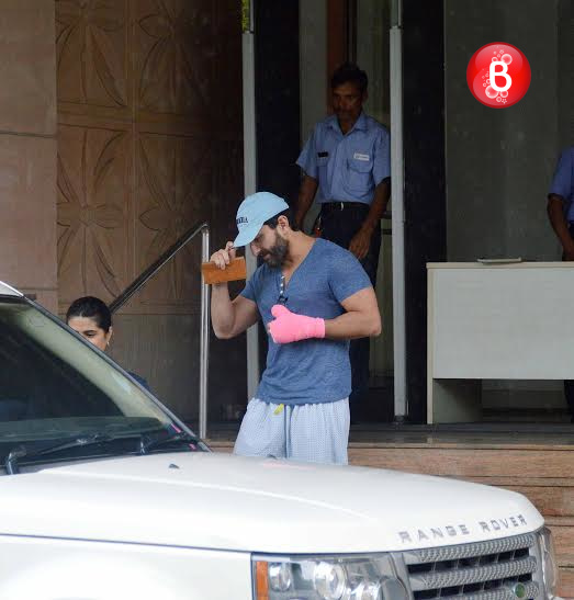 Saif Ali Khan snapped outside a hospital