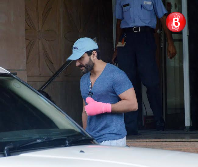Saif Ali Khan snapped outside a hospital