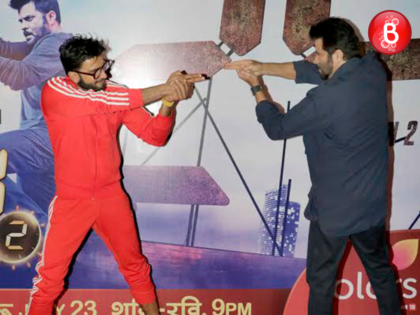 PICS: Anil Kapoor and Ranveer Singh get ready for action at the screening of '24'