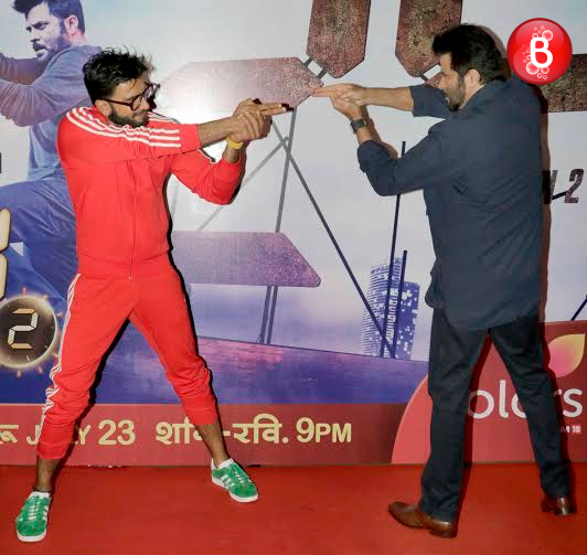 Anil Kapoor and Ranveer Singh at the screening of '24'