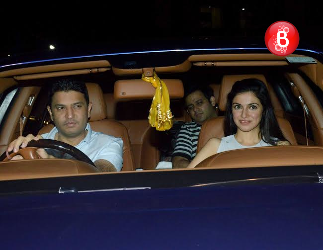 Bhushan Kumar and Divya Khosla Kumar at 'Sultan' screening