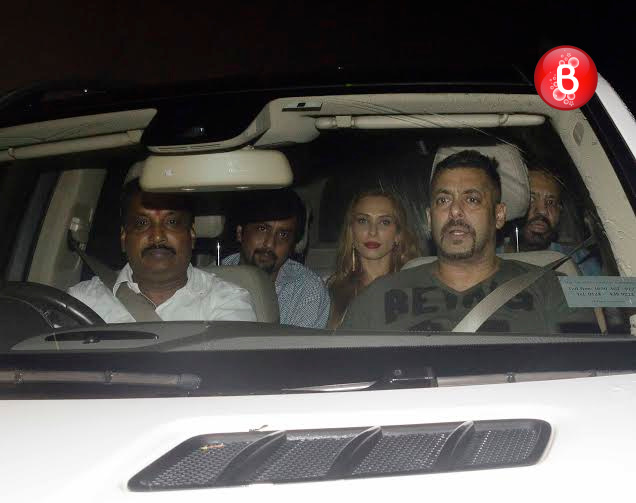 Salman Khan and Iulia Vantur at 'Sultan' screening