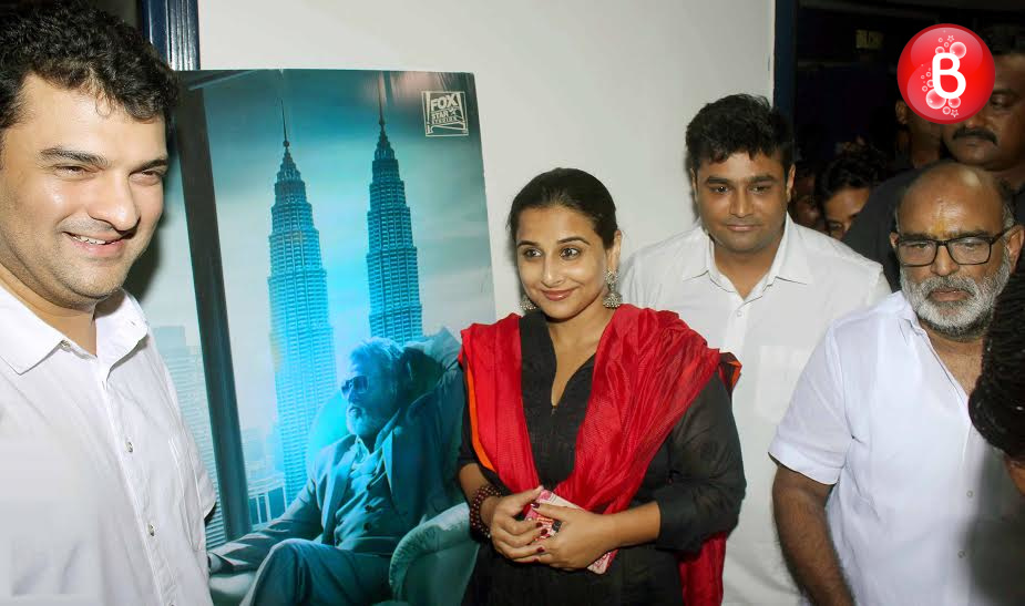 Vidya Balan and Siddharth Roy Kapur enjoy Rajinikanth's 'Kabali' at Aurora Cinema