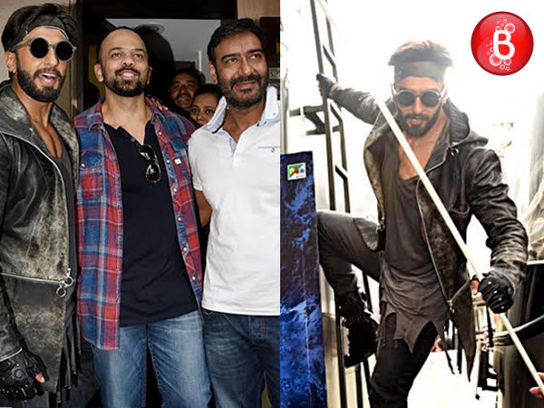 Ranveer Singh and Rohit Shettysnapped at Ajay Devgn's office