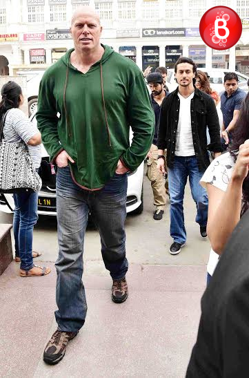 Tiger Shroff and Nathan Jones at promotions of 'A Flying Jatt'