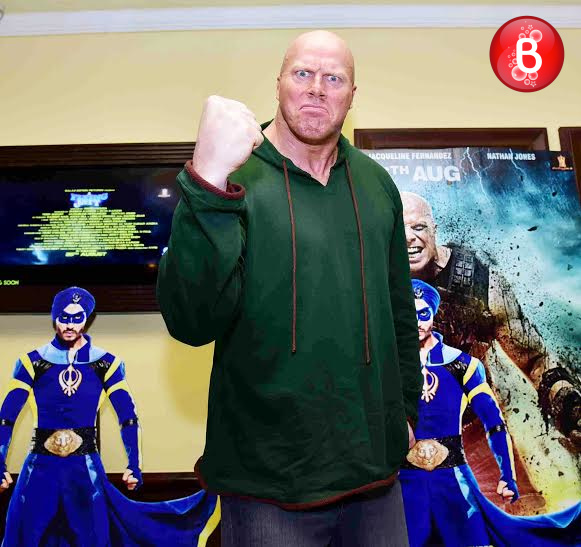 Nathan Jones at promotions of 'A Flying Jatt'