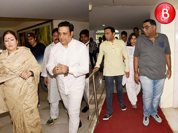 Govinda and other celebs pay their last respects at prayer meet of Krushna Abhishek’s father
