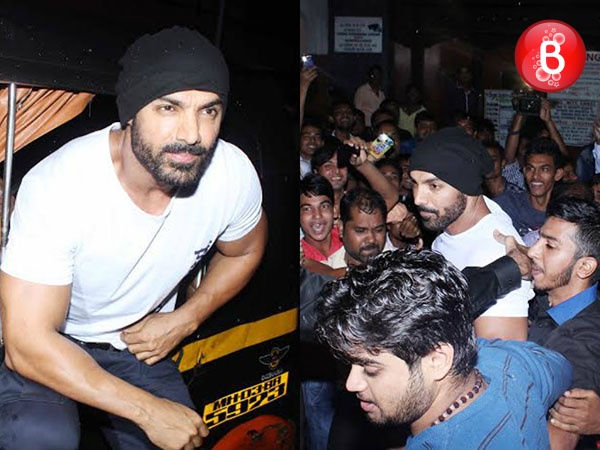 John Abraham snapped in Gaiety Galaxy theatre