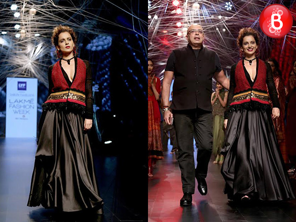 Kangana Ranaut and Tarun Tahiliani snapped at Lakme Fashion Week 2016