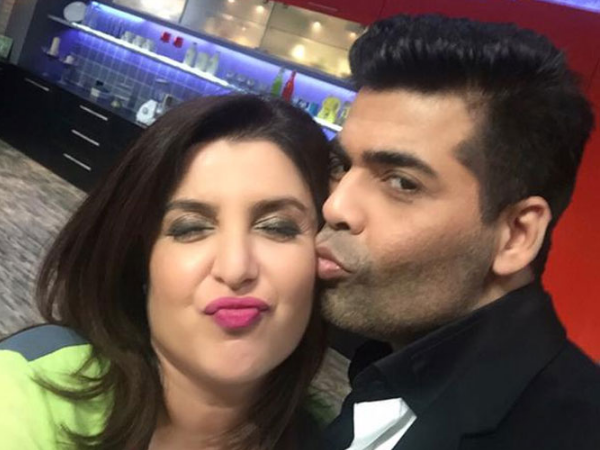 Karan Johar and Farah Khan