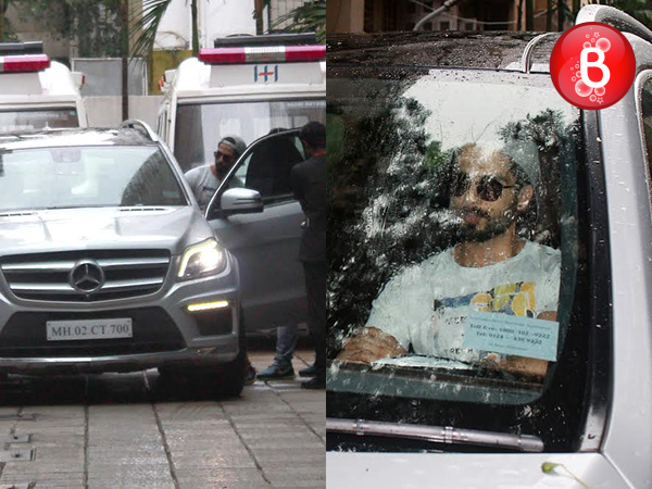 Shahid Kapoor snapped outside Hinduja hospital