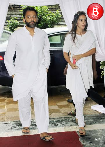 Tara Sharma attends Rajjat Barjatya's prayer meet