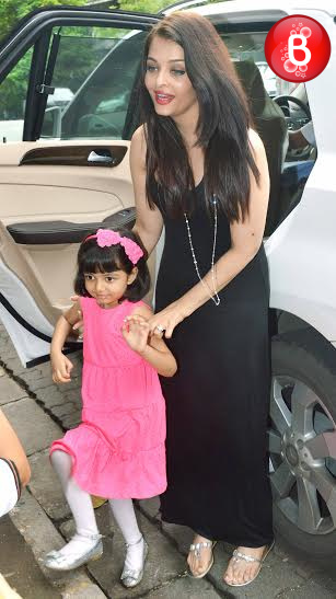 Aishwarya Rai Bachchan and Aaradhya Bachchan at Vidya Balan's nephew birthday bash