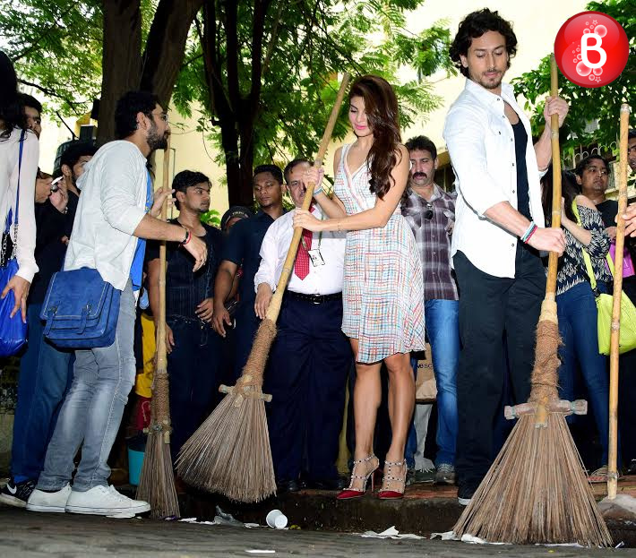 Tiger Shroff and Jacqueline Fernandez at promotions of 'A Flying Jatt'