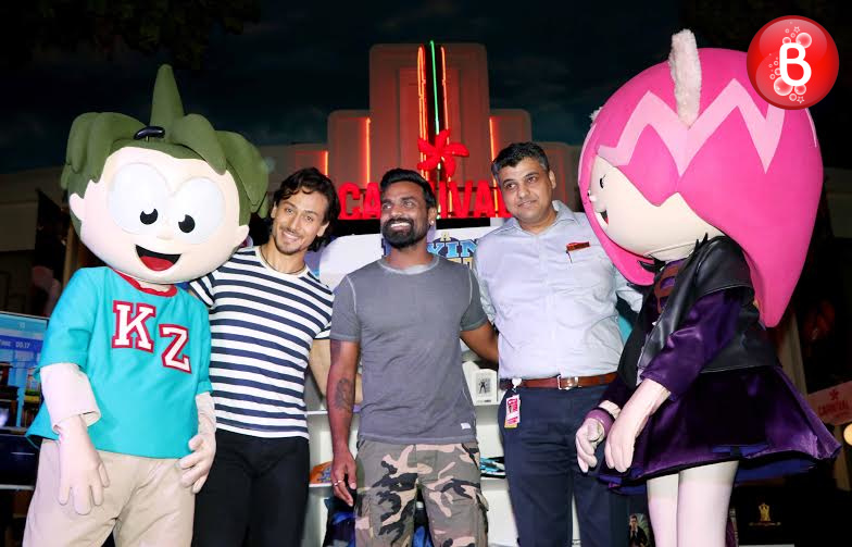 Tiger Shroff and Remo D'Souza at promotions of 'A Flying Jatt'