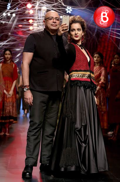 Kangana Ranaut and Tarun Tahiliani snapped at Lakme Fashion Week 2016