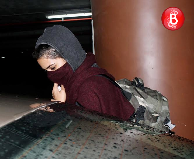 Nargis Fakhri returns to Mumbai and is snapped at Mumbai airport