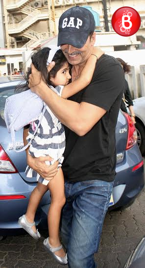 Akshay Kumar and Nitara Kumar snapped after a movie outing