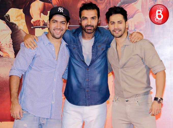 John Abraham and Varun Dhawan at 'Dishoom' success press conference