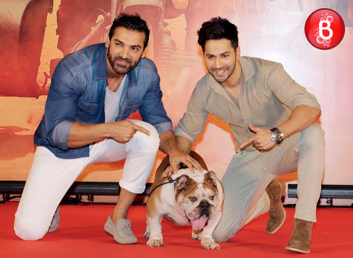 John Abraham and Varun Dhawan at 'Dishoom' success press conference