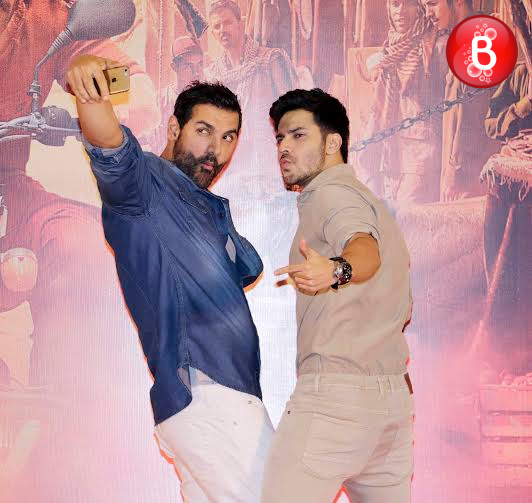 John Abraham and Varun Dhawan at 'Dishoom' success press conference