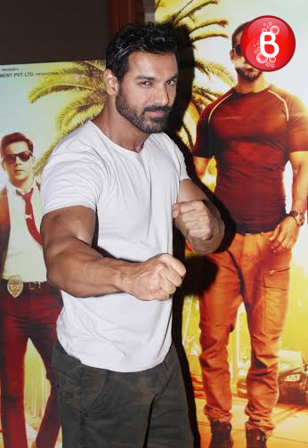 John Abraham spotted enjoying at a suburban hotel