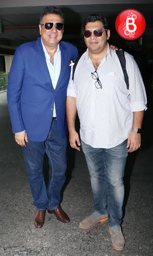 Boman Irani and Kayoze Irani are snapped at airport
