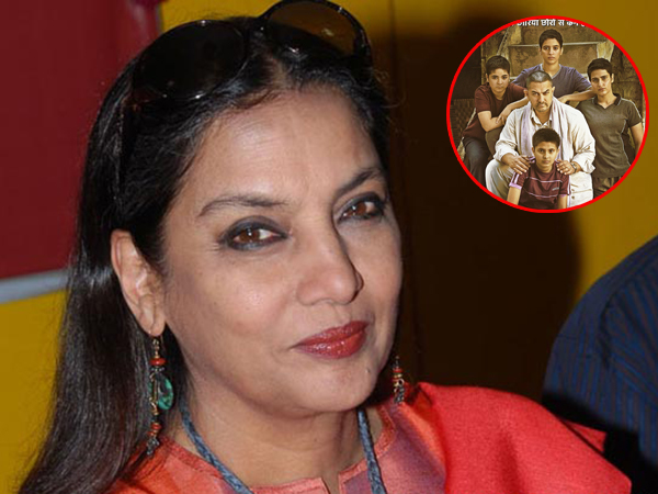 Shabana Azmi watches Aamir Khan's 'Dangal' and here's her reaction to it