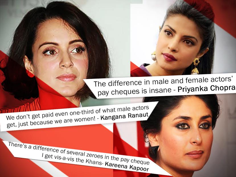 Bollywood actresses on wage gap