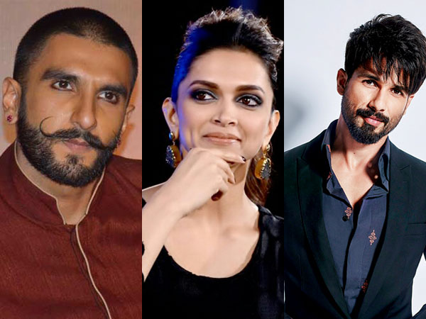 Ranveer Singh, Deepika Padukone and Shahid Kapoor