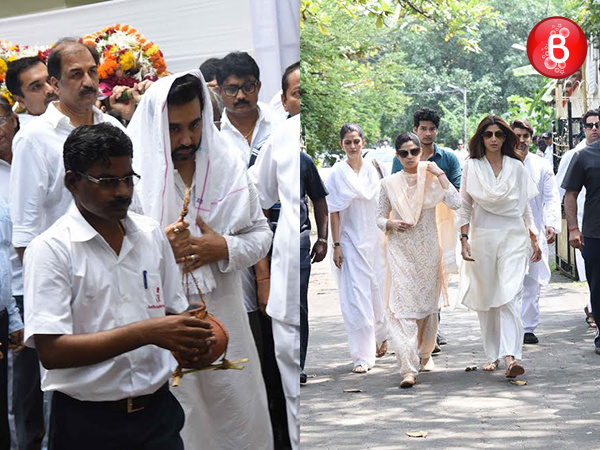 Shilpa Shetty Kundra and Shamita Shetty snapped at their father's funeral